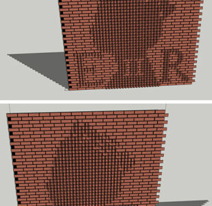 Bulletin image computerised 3d model showing different light shadows